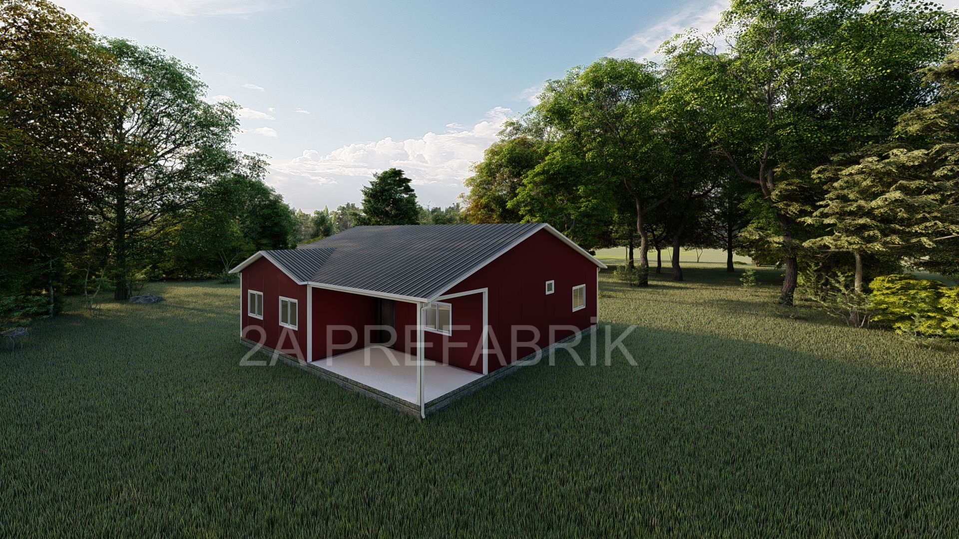102m² Tek Katlı Prefabrik Ev 