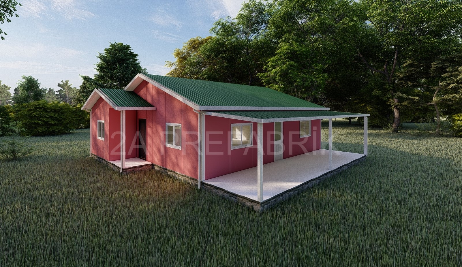 110m² Tek Katlı Prefabrik Ev 
