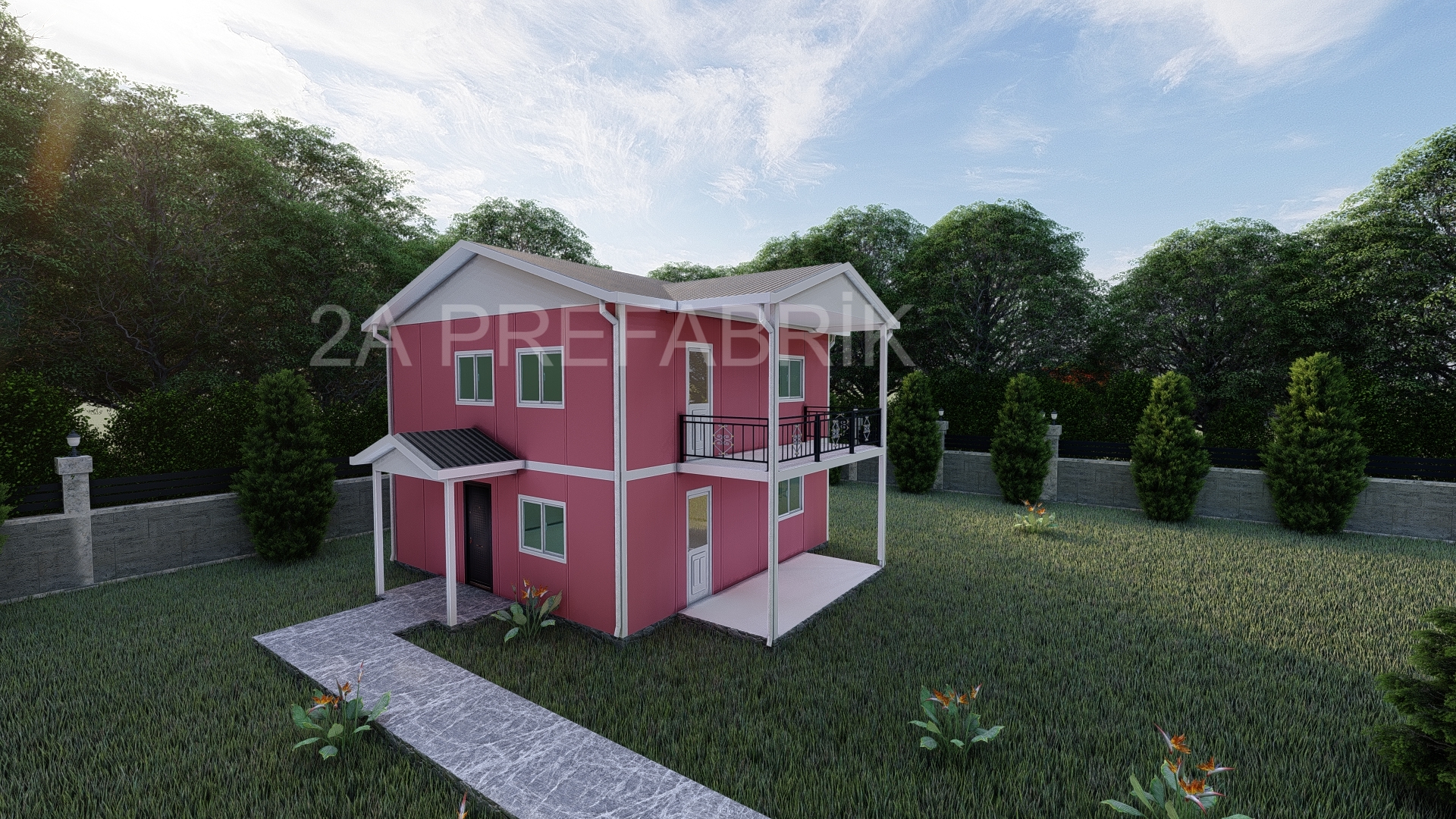115m² İki Katlı Prefabrik Ev 