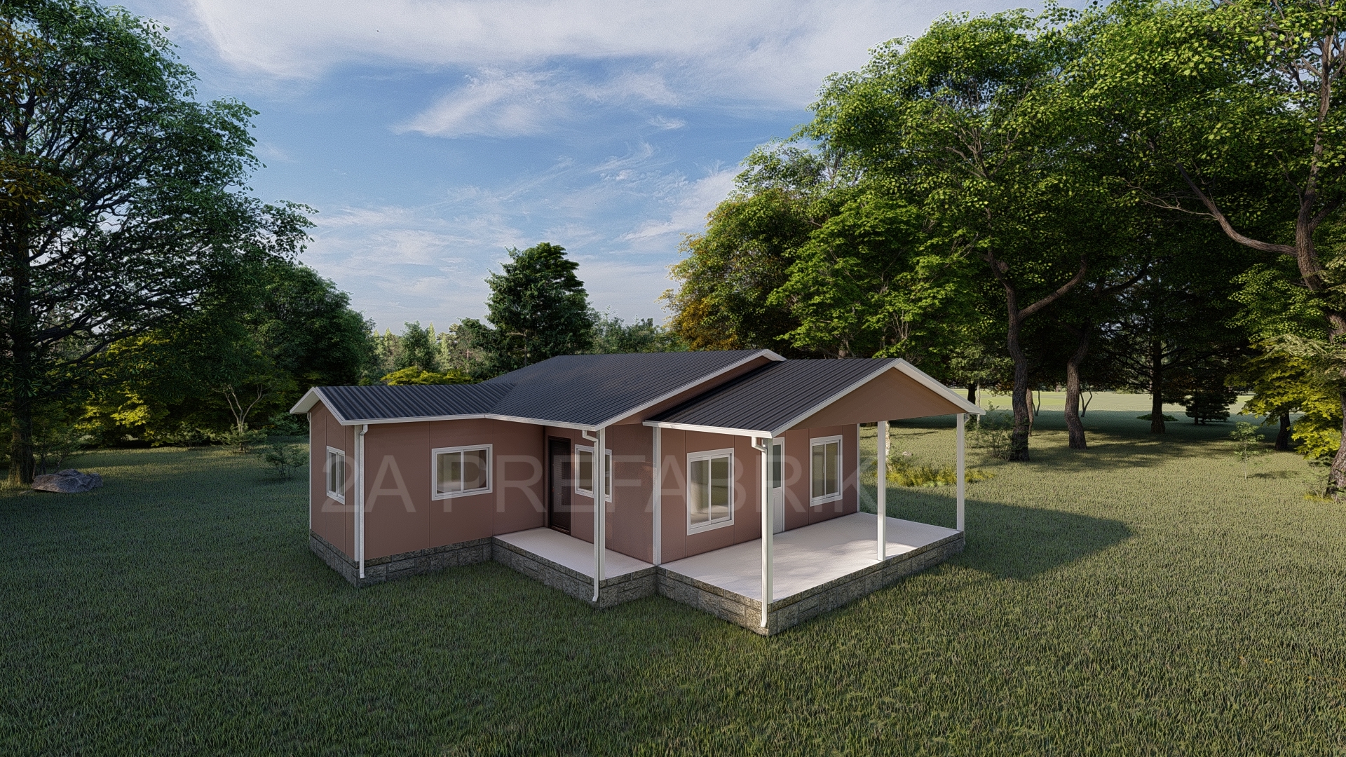 78m² Tek Katlı Prefabrik Ev  