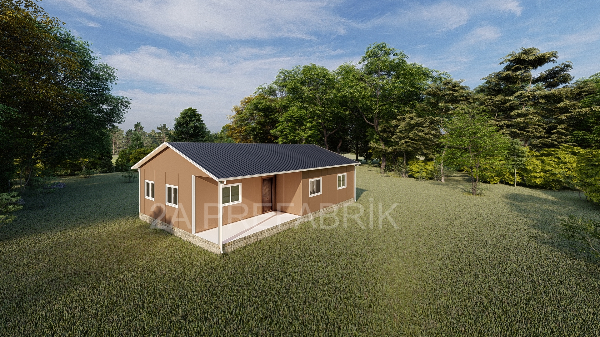 88m² Tek Katlı Prefabrik Ev